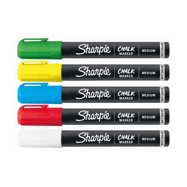 Picture of Assorted Chalk Wet Erase Marker Pack of 5