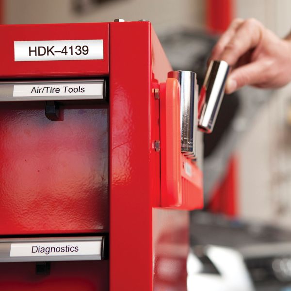 Picture of Rhino 4200 Industrial Label QWERTY keyboard. Includes over symbols & terms for electrical