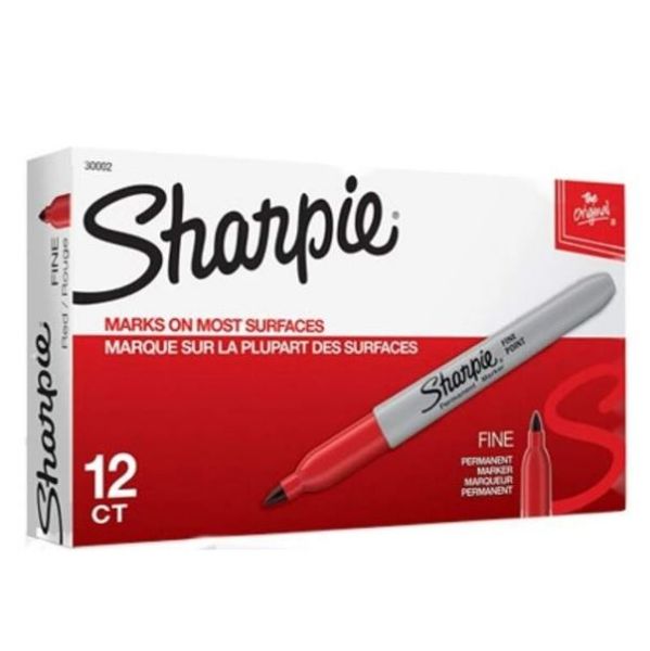 Picture of Fine Point Permanent Marker Red 30002