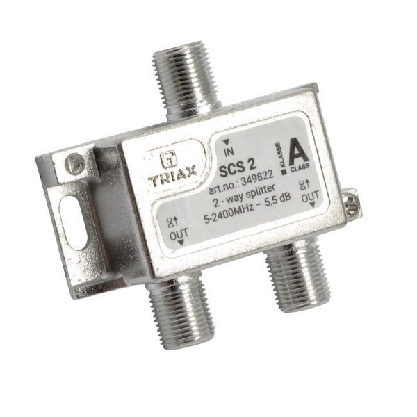 Picture of RF 2-Way Splitter 2.4GHz. Coaxial Splitter for SAT-IF & MATV Distribution Networks.
