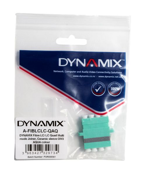 Picture of Fibre LC/LC Quad Multi-mode Joiner Zirconia Ceramic Sleeve Aqua