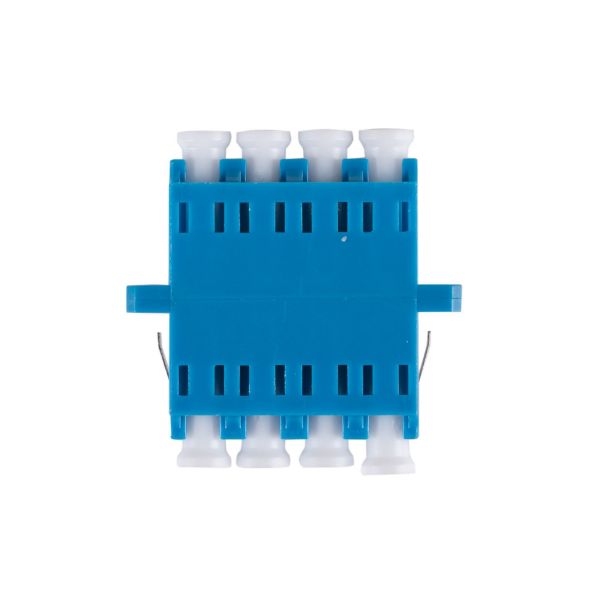 Picture of Fibre LC/LC Quad Single-mode Mode Joiner Zirconia Ceramic Sleeve Blue