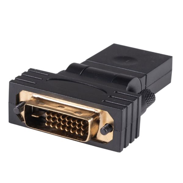 Picture of HDMI Female to DVI-D (24+1) Male Swivel Adapter Supports up to 2560x1440@60Hz