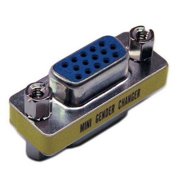 Picture of HD DB15 VGA Female/Female Mini Gender Changer