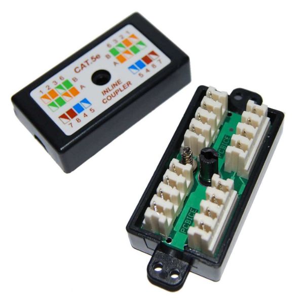 Picture of Cat5e Inline Coupler Punch Down Black Colour