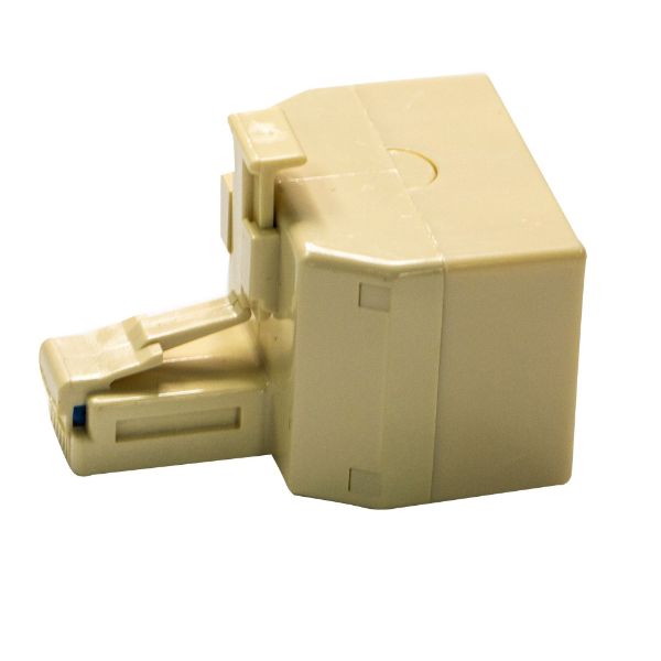 Picture of RJ11 6x Conductor Dual Adaptor 2x Sockets/1x Plug