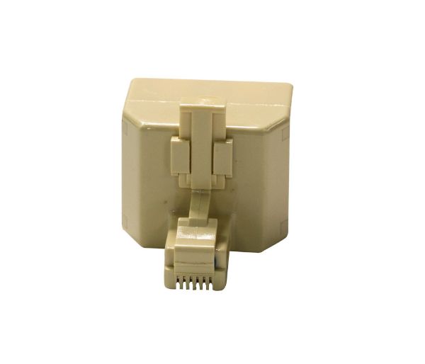 Picture of RJ11 6x Conductor Dual Adaptor 2x Sockets/1x Plug