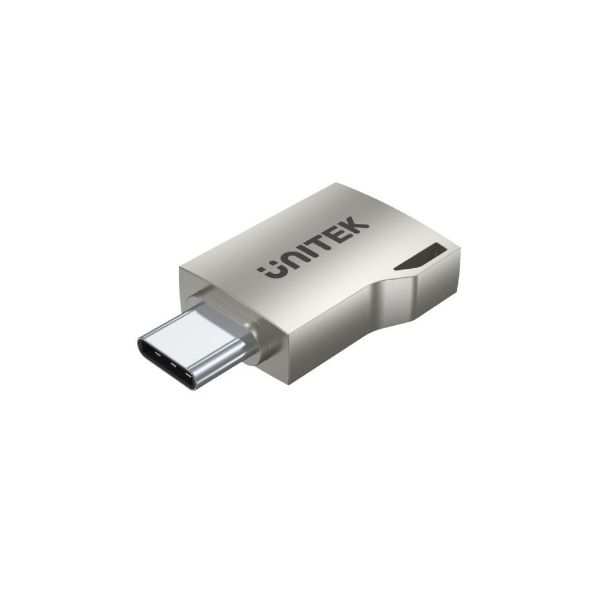 Picture of USB-C Male to USB-A Female Ultra-Tiny Adaptor w/ Easy Grip Design. Superspeed