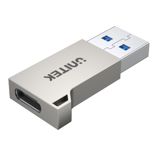Picture of USB-A Male to USB-C Female Ultra-Tiny Adaptor w/ Easy Grip Design. Superspeed