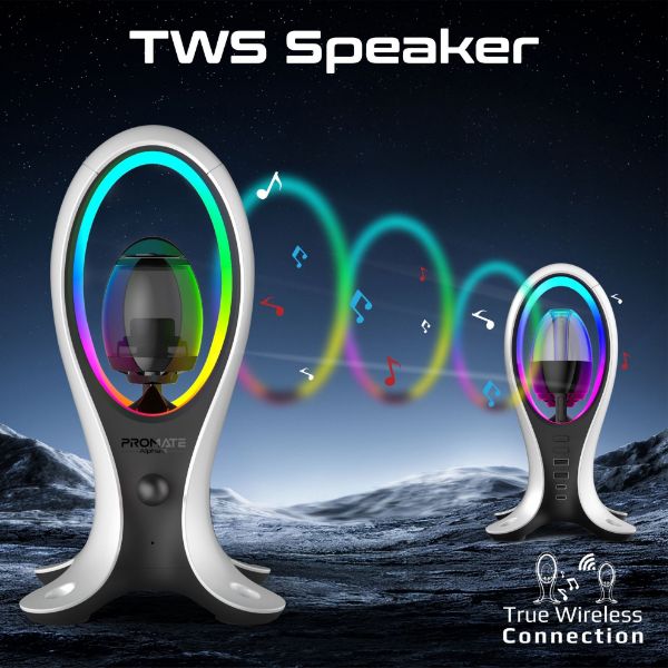 Picture of 5W Dynamic HiFi RGB Speaker w/ Headphone Stand & USB Hub