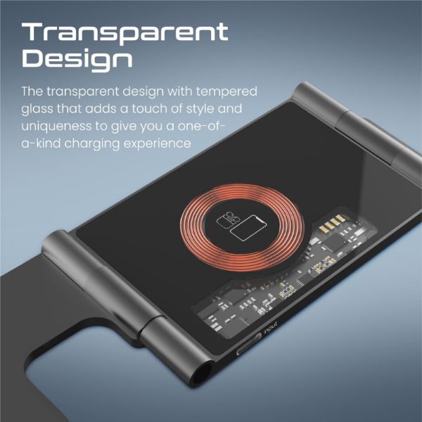 Picture of 3-in-1 Ultra-Slim Foldable 15W Magsafe Wireless Charging Station. 3W Apple Charger.