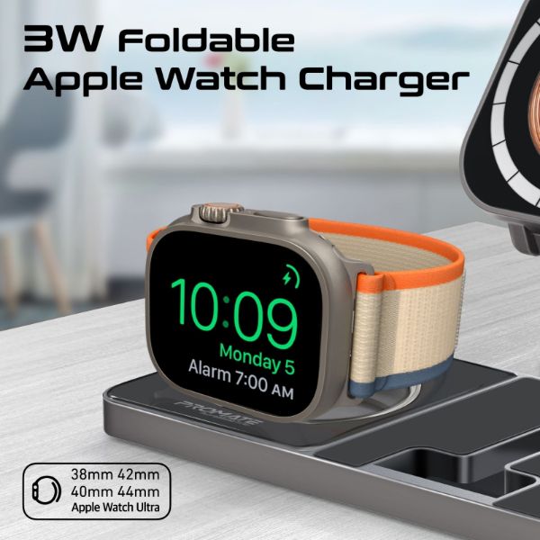 Picture of 3-in-1 Ultra-Slim 15W MagSafe Charging Station. 3W Apple Watch Charger 5W