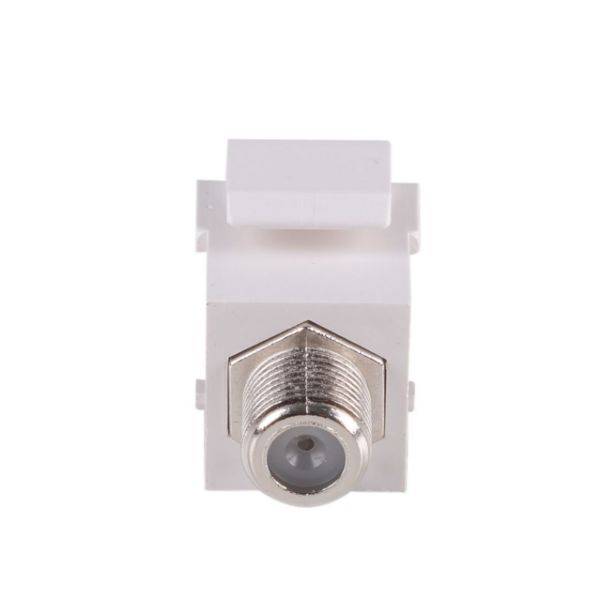 Picture of F to F Keystone Adapter Female Connectors on the Front & Back For Keystone Panel/Wall Plates