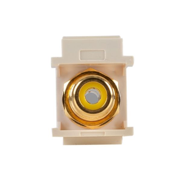 Picture of Yellow RCA to RCA Keystone Adapter Gold Plated