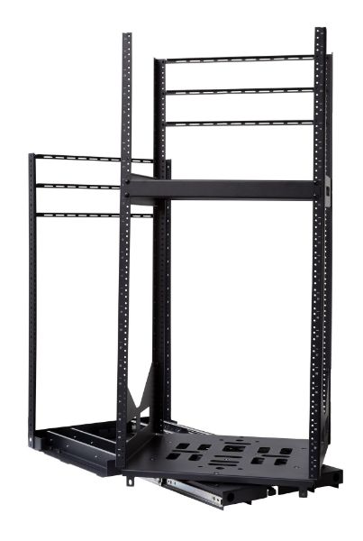 Picture of 19'' 24U Rotary Rack. Rotation Angles of 45 & 90 Easy Fitting of Equipment