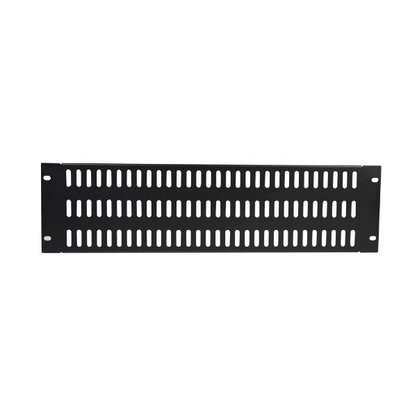 Picture of AV Rack 3RU metal blanking panel w/ vented holes w/ #10-32 & #10-32 screws