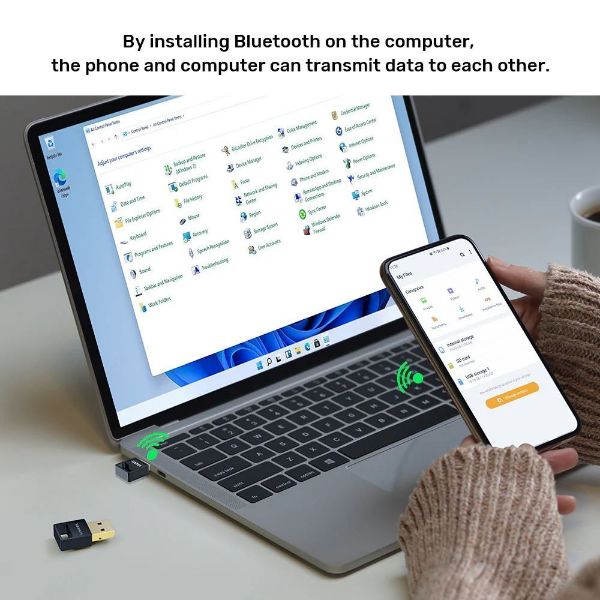 Picture of USB-A Bluetooth 5.3 Adaptor Multi-Device Communication up to 30m Micro Compact Size
