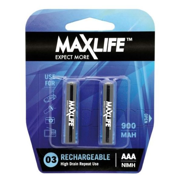 Picture of AAA Rechargeable Battery NIMH 900mAh 2 Pack