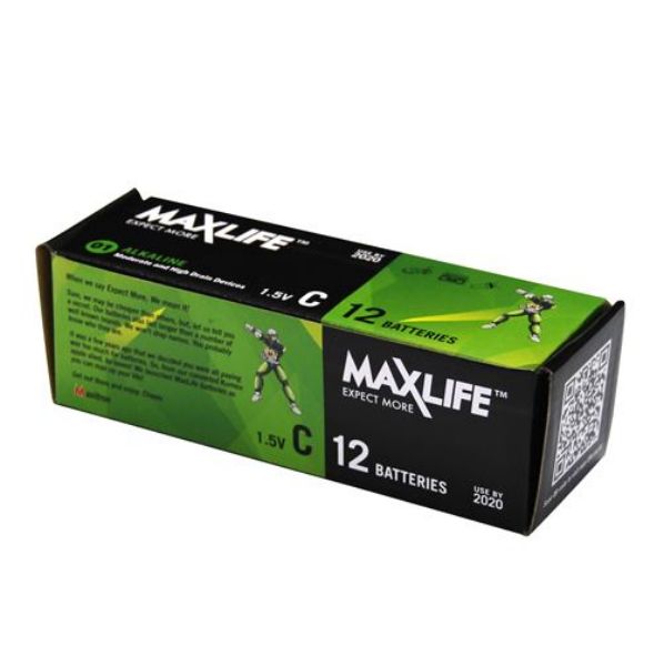 Picture of C Alkaline Battery 12 Batteries Per Pack