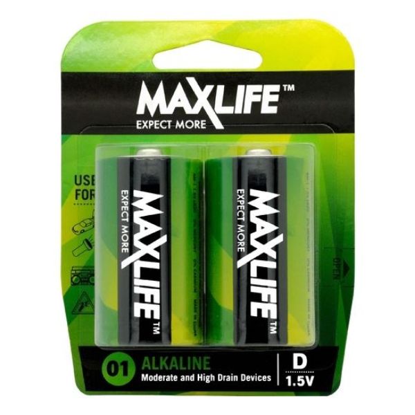 Picture of D Alkaline Battery 2 Pack Long Lasting Alkaline Formula. Designed For Everyday & High