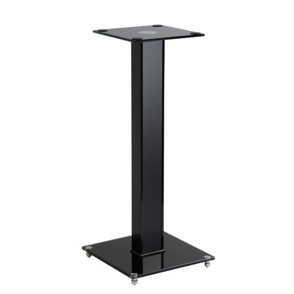 Picture of 23.6'' Aluminium/Glass Floor Standing BookShelf Speak Stand Tempered Glass Base w/ Floor