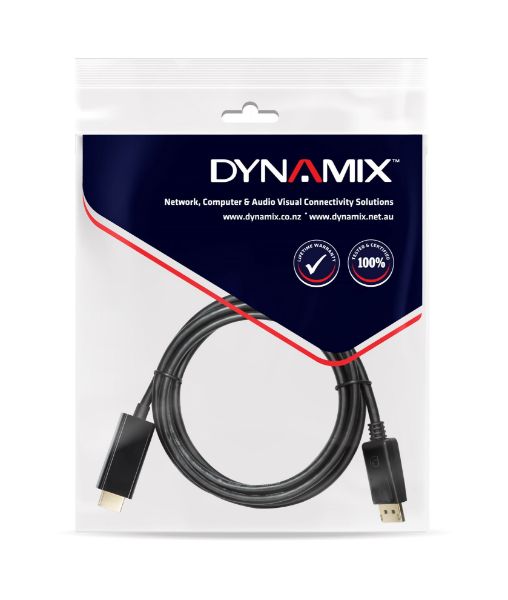 Picture of 1m DisplayPort 1.2 to HDMI 1.4 Monitor cable Max Max Res: 4K@30Hz (3840x2160)
