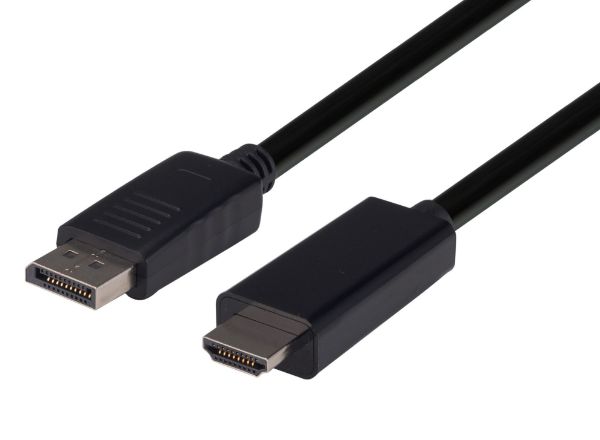 Picture of 1m DisplayPort Source to HDMI 2.0 Monitor - Directional Cable. Max Res: 4K@60Hz