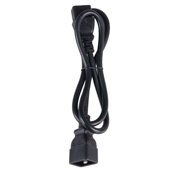 Picture of 0.5M IEC 16A Power Extension Cord C20 Plug to C19 Socket 1.5mm. BLACK COLOUR