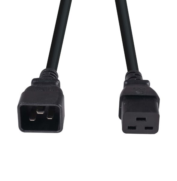 Picture of 3m IEC 16A Power Extension Cord (C20 Plug to C19 Socket) 15mm2 Black