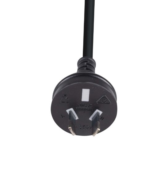 Picture of 2M 2-Pin Plug to Bare End 2 Core 0.75mm Cable Black Colour SAA Approved