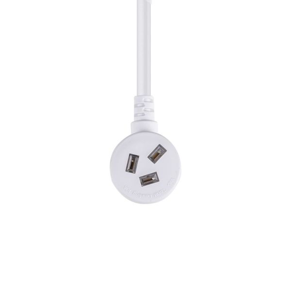 Picture of 3M 3-Pin Tapon Plug to Bare End 3 Core 1mm Cable White SAA Approved
