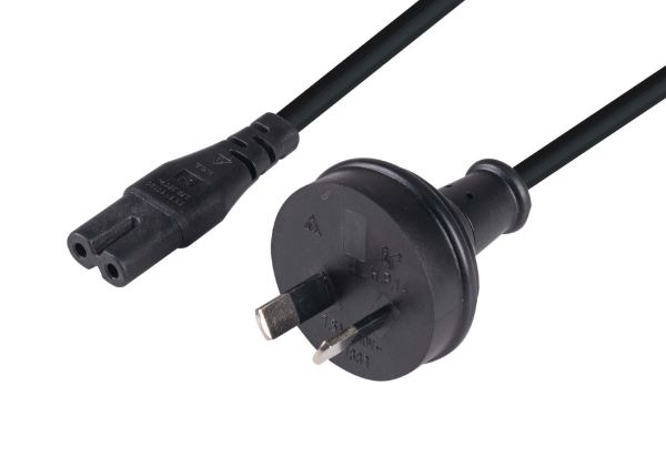 Picture of 8M 2-Pin plug to C7 Figure Figure 8 connector. 7.5A. SAA approved power cord. 0.75mm