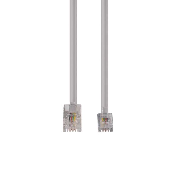 Picture of 2m RJ12 to RJ45 Cable - 4C All pins connected crossed Colour Grey