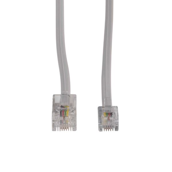 Picture of 5m RJ12 to RJ45 Cable - 4C All pins connected crossed Colour Grey