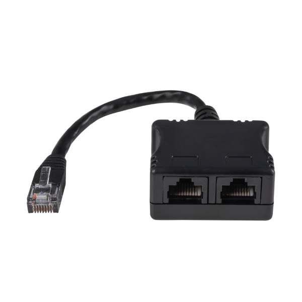 Picture of RJ45 8x Conductor Dual Adaptor Cable 2x Sockets/ 1x Plug