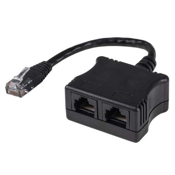 Picture of RJ45 Dual Adapter (2x UTP Devices) w/ Short Cable