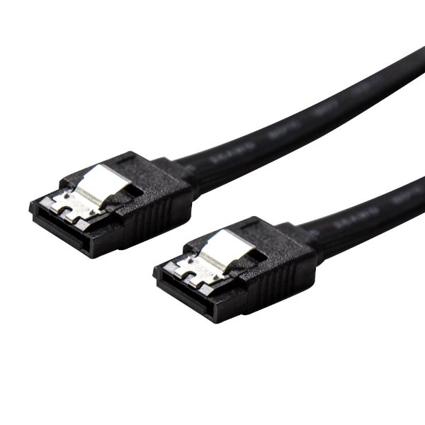 Picture of 0.5m SATA 6Gbs Data Cable w/ Latch Black colour