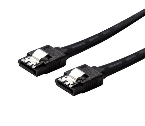 Picture of 0.2m SATA 6Gbs Data Cable w/ Latch Black colour