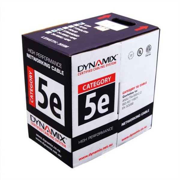 Picture of 305m Cat5E White F/UTP Solid Shielded Cable Roll 100MHz 24AWGx4P PVC CM UL Rated
