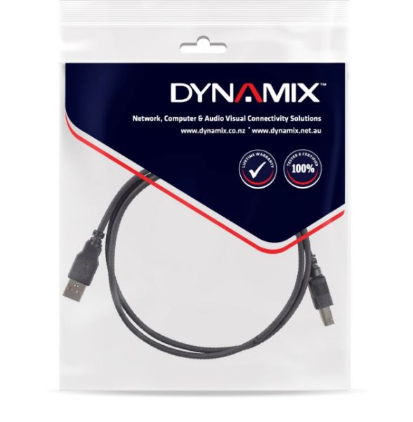 Picture of 2m USB 2.0 Cable USB-A Male to USB-B Male Connectors