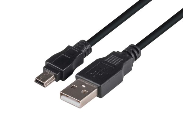 Picture of 0.3m USB 2.0 Mini-B (5-pin) Male to USB-A Male Connectors