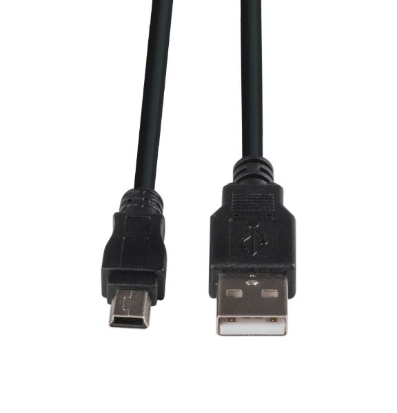 Picture of 2m USB 2.0 Mini-B (5-pin) Male to USB-A Male Connectors