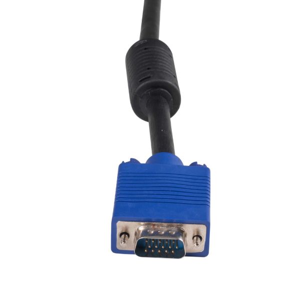 Picture of 0.5m VESA DDC1 & DDC2 VGA Male/Male Cable - Moulded BLACK Colour Coaxial Shielded