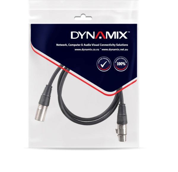 Picture of 10m XLR 3-Pin Male to Female Balanced Audio Cable Sheilded Cable 2 Core 28/0.