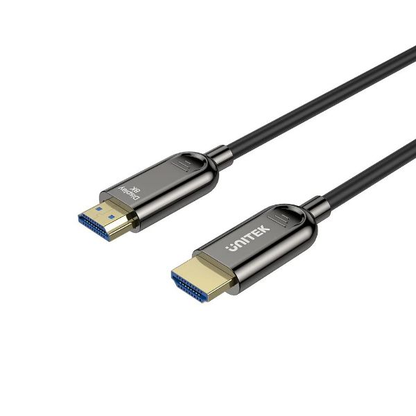 Picture of 50M 8K HDMI Fiber Optic 2.1 Cable & Supports 48Gbps. Support Max Res up to 8K@60Hz