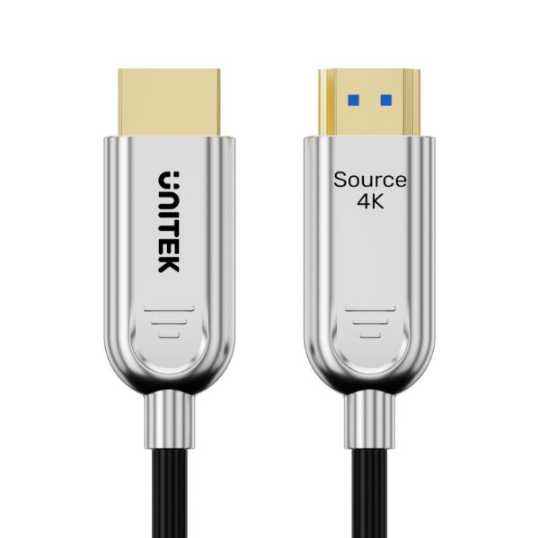 Picture of 20m HDMI 4K Fibre Optic 2.0 Cable w/ 24K Gold-plated Connectors. Supports HDR ARC