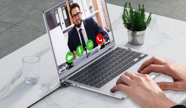 Picture of 2M 140W USB-C to MagSafe 3 Charging Cable for MacBook. Tangle Free Nylon Braided