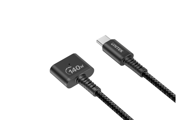 Picture of 2M 140W USB-C to MagSafe 3 Charging Cable for MacBook. Tangle Free Nylon Braided