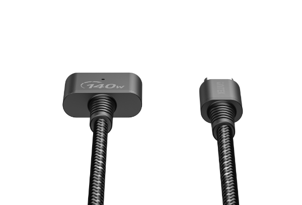 Picture of 2M 140W USB-C to MagSafe 3 Charging Cable for MacBook. Tangle Free Nylon Braided