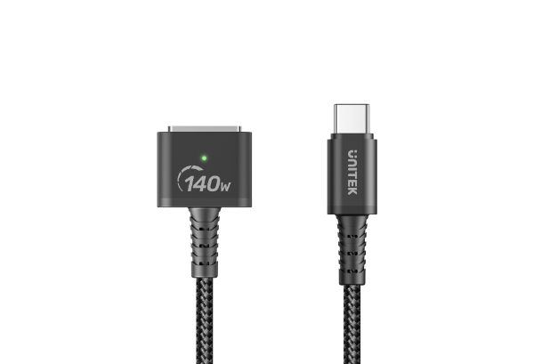 Picture of 2M 140W USB-C to MagSafe 3 Charging Cable for MacBook. Tangle Free Nylon Braided